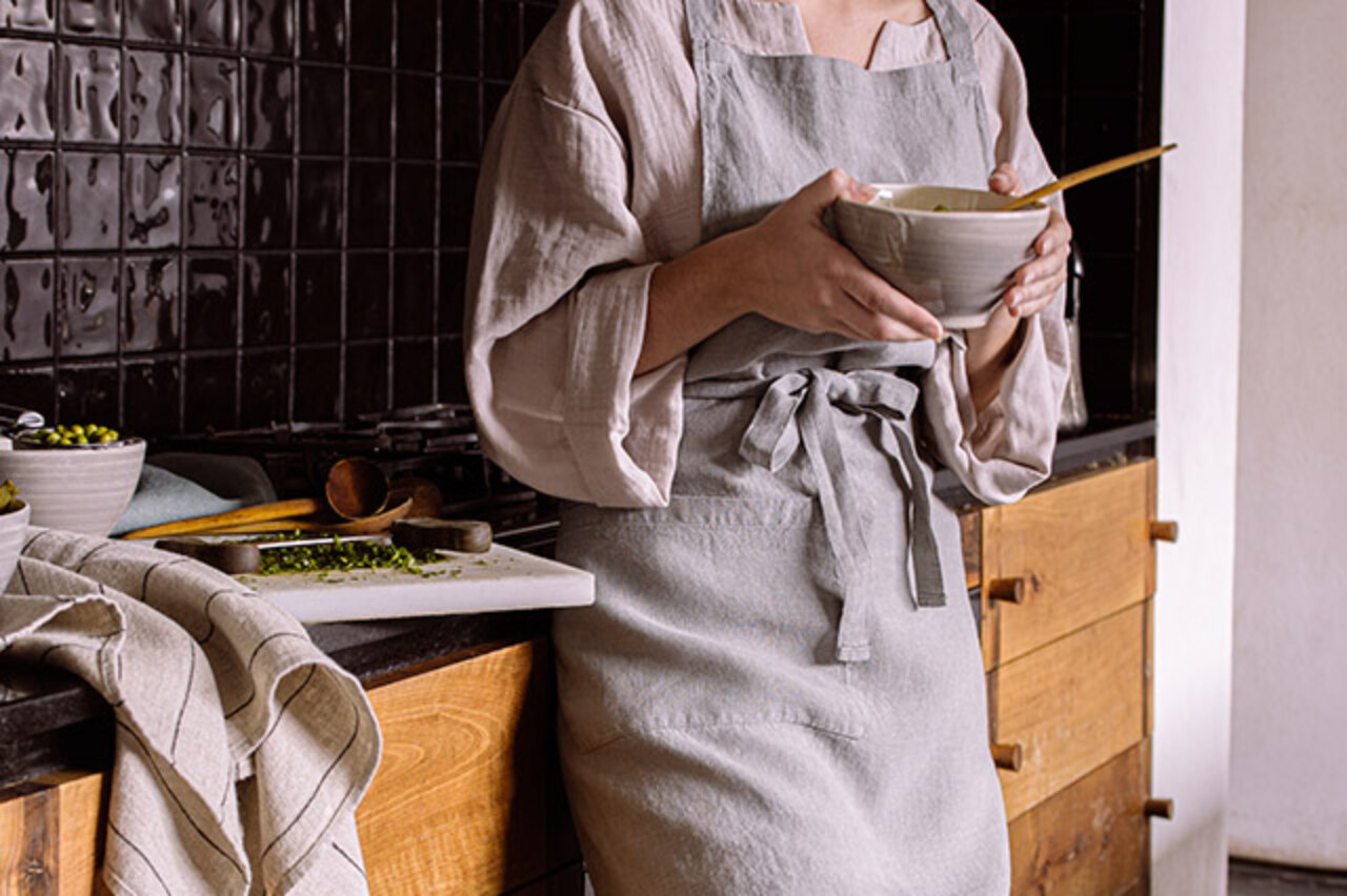 Tablier de Cuisine HONO en Coton Lavé - VENT DU SUD