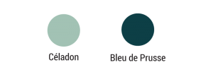 Coloris Céladon & Bleu de Prusse