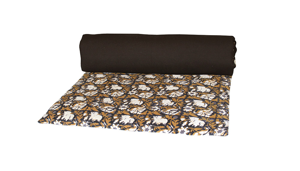 Édredon Uni & Imprimé en velours 100% coton - Bordeaux Home