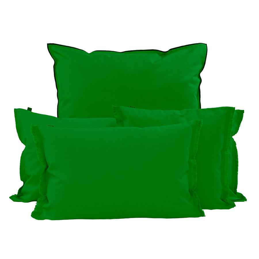 Coussin tête de lit vert unis • Lilo Coussins